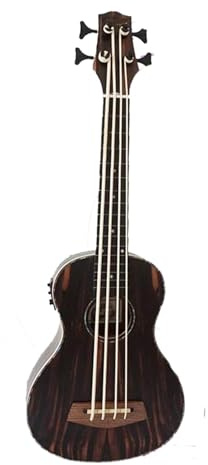 Ukulele 30 Zoll Ebenholzkörper E-Bass Ukulele Fretless U-förmige Bassgitarre Musikinstrument Ukulele