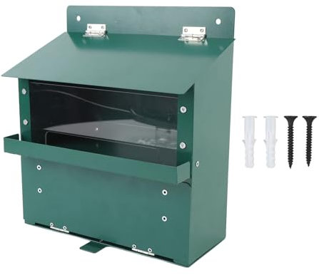 Eichhörnchen-Futterstation aus Metall für den Außenbereich, Eichhörnchen-Lunchbox mit Transparenter Acrylplatte, Eichhörnchen-Picknickbank-Futterspendertisch für Draußen, Lustige