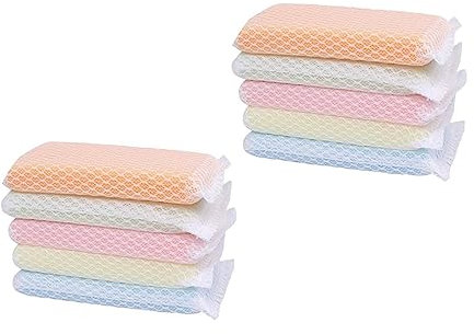 Generic 10pcs Kitchen Cleaning Sponge Filter Washing Lint Brush for Dryer Vent Scrubbing Products Scrub Sponge Commercial Board Bath Sponges Pad Waffle Dish Reusable Drying Washable Trap