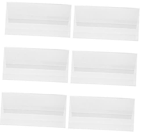 Holibanna 6Stücke Acryl Tischkartenhalter Wiederverwendbare Namensschilder Für Hochzeiten Konferenzen Und Events Doppelseitige Anzeige Hochwertiges Acryl Material Praktisch
