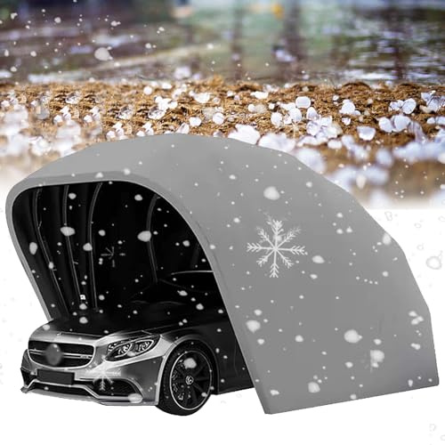 Toldo plegable retráctil para coche, garaje plegable móvil semiautomático, resistente a todo tipo de clima, refugio resistente para protección de vehículos al aire libre