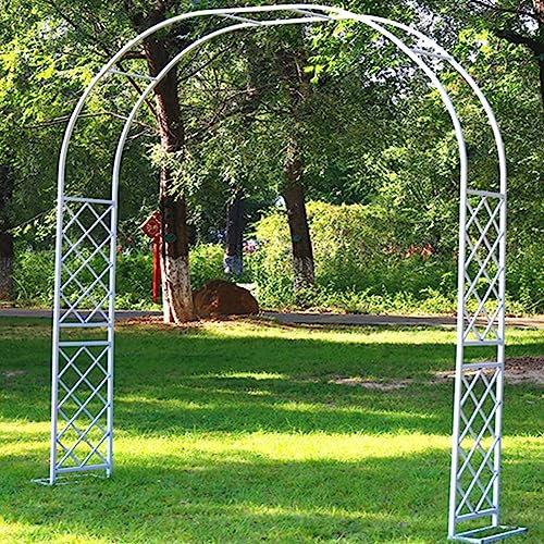 Arche de jardin décorative en fer forgé pour plantes grimpantes, support pour vignes et roses, 330 cm, treillis durable pour l'aménagement paysager de jardin
