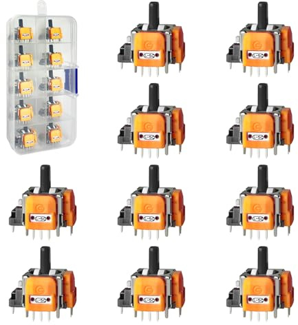 HLRAO 10PCS Hall-Effect Joysticks Replacement for DualSense PS5 Controller, 3D Analog Sensor Wheel Thumb Sticks Rocker Module Replacement for PlayStation 5 Controller