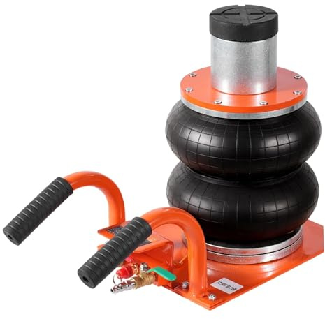 Ariete idraulico, Cric pneumatico 3T, cricco pneumatico 3-8S con colonna rialzata, 6 tubi in acciaio, cuscinetto in gomma spessa, adatto for berline, SUV, pick-up per uso a lungo termine