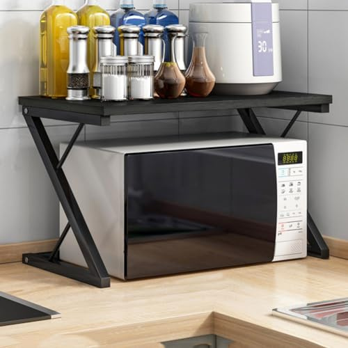 2-Tier Multifunctional Microwave Storage Rack & Desk - Space-Saving Étagère Kitchen & Office Essential and Stylish Design for Efficient n
