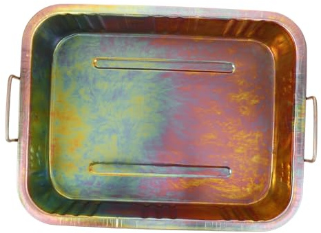 WEKADRIN Vaschetta Raccolta Olio in Acciaio Resistente per Auto Contenitore Multifunzionale per Scarico e Stoccaggio Olio Scarto Facile da Dimensioni Ottimali per Cambio Veicoli Vari