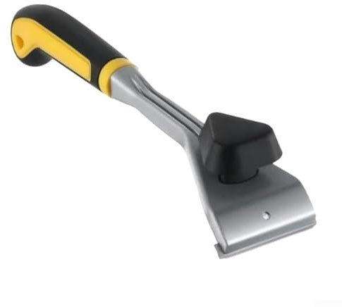 CYRENT Raschietto ergonomico in carburo resistente per la rimozione di vernice e detriti su legno o pavimenti, costruzione in lega