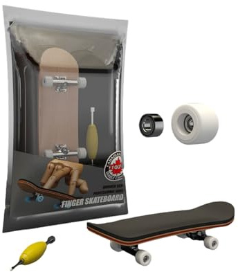 Mini Finger Skateboard | 5 Stöckiges Holz Fingerskateboard | Lustiges Schüttelbar Finger Scooter Spielzeug mit Schraubendreher | Fingerspitzen Bewegungs Skateboard Spielzeug Geschenk für Kinder