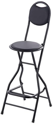 Stoolzfaid Sgabello Pieghevole Sedia da Bar,Sgabello da Bar Pieghevole Portatile,Sgabelli Alti Pieghevoli da Cucina,Salvaspazio,Stabile,per Cucina,Bistrot(Adatto per banconi Alti 90-100 cm)