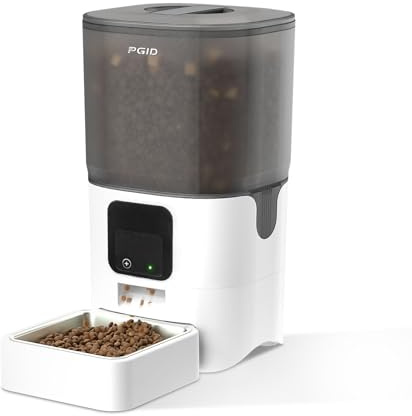 PGID Automatic Cat Feeder with Timer, 6L Cat Food Dispenser, Smart WiFi App Control, Automatic Pet Feeder for Cats and Dogs