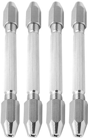 jojofuny Juego de 4 portabrocas de doble boca: Portabrocas de precisión para taladro manual con rango de 0,5 a 3,2 mm para reparación de relojes, joyería, bricolaje, perforación de resina,