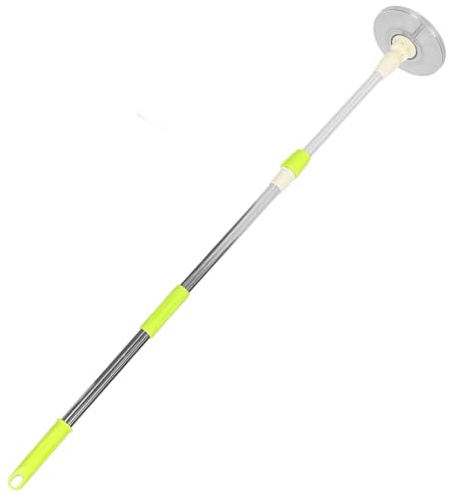 Sosoport Manche de Balai Rotatif Renforcé Réglable 95-130 Cm Acier Inoxydable Télescopique Vert pour Balai à Franges Remplacement Usage Domestique Longue Durée