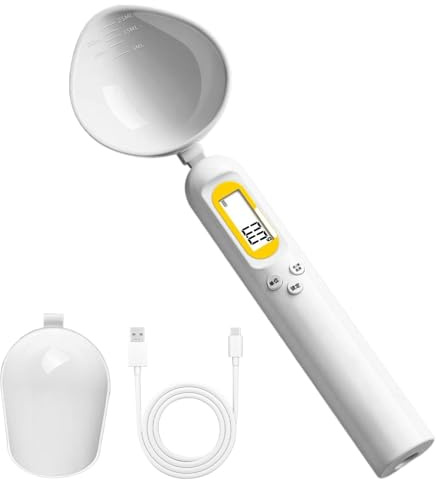 Cucchiai Dosatori | Display LCD Ricaricabile ad Alta Precisione,Cucchiai Misuratori Ad Alta Precisione Per Grammi,Per Cottura Preparazione Pasti Formula Spezie Polvere Casa E Viaggio
