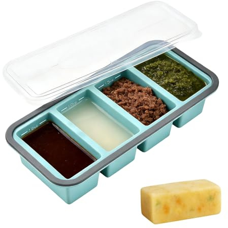 Moules de congélation en silicone, récipient de stockage alimentaire facile à démouler, récipients de congélation pour sauce, bouillon, riz, liquide, restes de beurre et préparation des repas