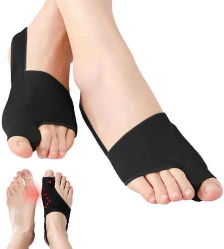 DASHUI 2 Paar Hallux Valgus Korrektur, Zehenspreizer mit Hallux Valgus Schiene & Gelkissen, Schmerzlindernde Bandage für Herren und Damen, Wiederverwendbare Hallux Socken für Schmerzreduktion & Zehe