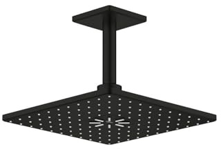 GROHE Rainshower SmartActive 310 Cube, Deckenbrause-Set mit 2 Strahlarten (Duschkopf für die Deckenmontage, Kopfbrause mit Antikalk-System, ohne Einbaukörper), mattschwarz, 264812430
