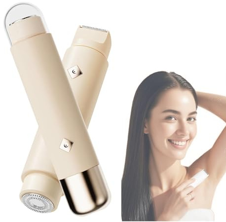 Depiladora Electrica Mujer, 2026 Nueva Facial Shaver Afeitadora íntima, IPX8 Depiladora 2 en 1 Afeitadora Mujer para Bikini, Rostro y Cuerpo, Resistente al Agua y Respetuosa con la Piel
