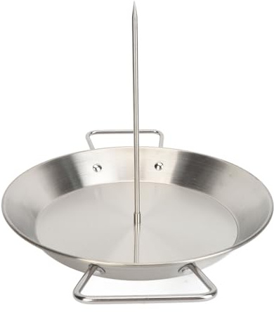 LiebeWH Lätt Att Använda Multifunktionellt Vertikalt Grillspett i Rostfritt Stål BBQ, Underhåll Av Stapel, Brandelle Vertikalspett med Spett, Skyddslock för Alla Tillfällen, (Original färg)