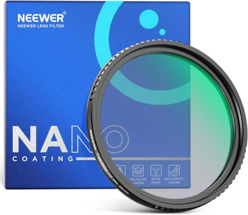 NEEWER 49mm True Colors CPL Filtro con Tope Rígido Limitado, Rosca Ajustable Delgado Multicapa HD Polarizador Circular Accesorios para Lente Objetivo de Cámaras Digital y Fotografía