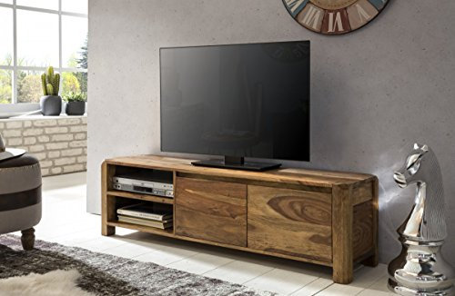 KADIMA DESIGN Lowboard Teko Massivholz Sheesham Kommode 140 cm tv-Board Landhaus tv-Möbel