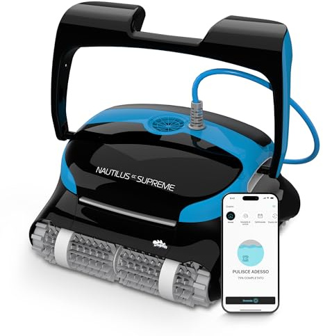 Dolphin Nautilus CC Supreme Poolroboter Boden und Wand für Einbaupools bis 15m, Poolsaiger Boden, Wasserlinie und Wandreinigung, Ultrafeine Filtrierung, Wasserpflege, Wöchentlicher Timer