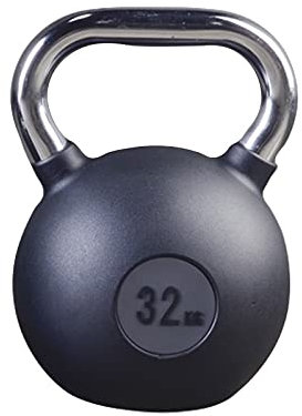 Cfty Kettlebell Home Fitnessgeräte Gewichtheben Stärke Training Gummiübung Dumbbell schwarz (14kg, 18kg, 20kg, 32kg)(32kg)