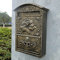 Courtyard-Wandmontage Briefkasten, Postfach mit Schloss, Home Decoration im Freien, Bronze/Bronze/Rot Kupfer,Gold