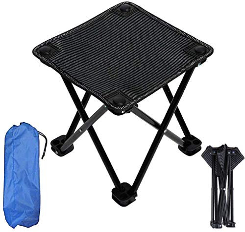 Taburete portátil y ligero plegable con reposabrazos y portavasos, silla plegable que añade algodón y cómodo para exteriores, senderismo, festivales, capacidad de 300 libras, C, color: A