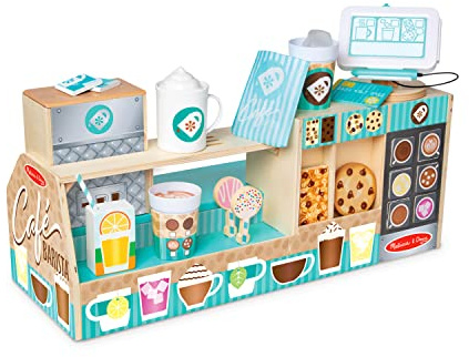 Melissa & Doug – Cafetería Café Barista de Madera (35 Piezas) - Certificados FSC
