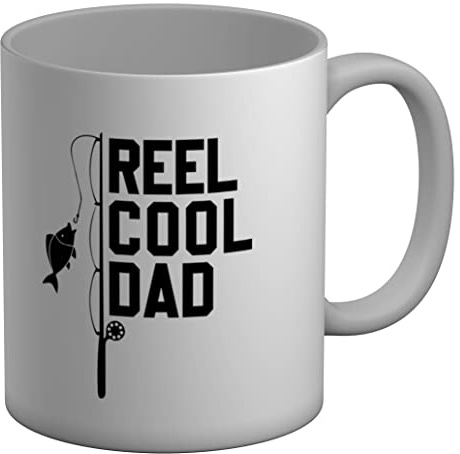Shopagift Funny Fishing Mug Reel Cool Dad Father's Day Birthday White 11oz Large Gift Cup