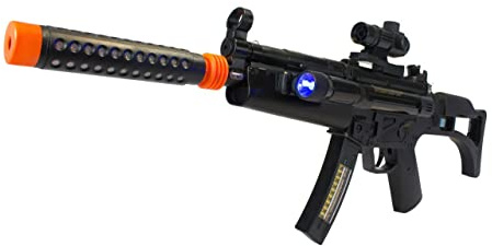 INCHOI MP5 Lights and Sounds Toy Gun, Battery Operated with Sound, Best Gift for Kids Flashing Lights, Sound and Vibration, Cool Stuff for Boys