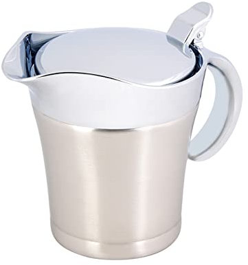 Gavigain Edelstahl Thermisch isoliert doppelte Wand Soße Boot Topf servieren Krug (750ml)