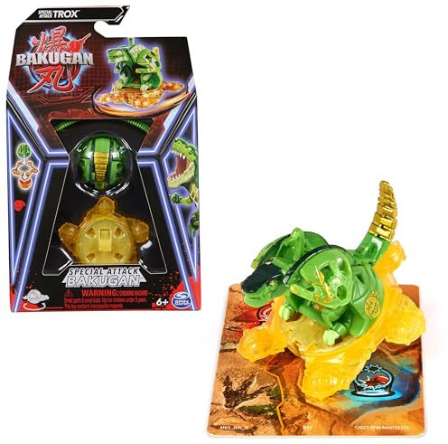 Bakugan, Special Attack Trox, spinnendes Sammlerstück, individualisierbare Actionfigur und Sammelkarten, Kinderspielzeug für Jungen und Mädchen