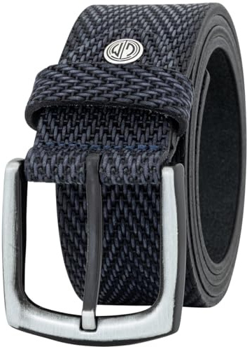 LINDENMANN Ledergürtel Herren 40 mm Vollrind blau, Farbe/Color:blau, Size US/EU:Bundweite 95 cm Gesamtlänge 110 cm W 37.4 L