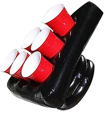 Aufblasbarer PVC Bierhut mit Dreieckiger Form, Schwarz, 1 Stück | Cartoon Design für Kinder, Geeignet für Hochzeit und Geburtstag, Spielrequisite im Trinkspiel Bereich