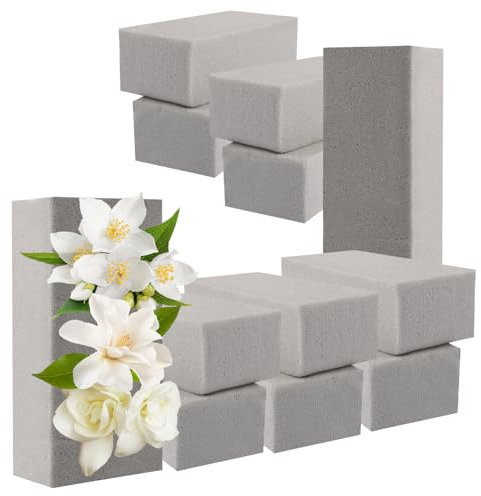 ZOFUN 12 Stück Steckmasse Blumensteckschaum Steckschaum für Blumen, 22.5x10.5x7.5cm Steckmasse für Blumen Steckschwamm Nasssteckschaum Set, Steckmoos zum Basteln Feiern Hochzeit UVM