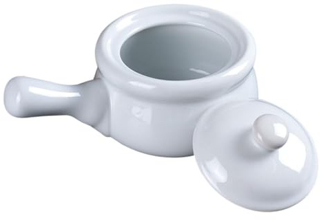 Zerodeko Petite Casserole Céramique Avec Couvercle Pot à Soupe Pour Ragoûts Et Plats Sains Ustensile De Cuisine Pratique Et Élégant