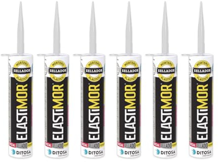 ELASTIMOR Mortier de Réparation et Jointoiement Flexible Imperméable – Mortier Prêt à l’Emploi pour Réparer Fissures Mur, Pierre et Façade – Intérieur et Extérieur – Cartouche 310 ml