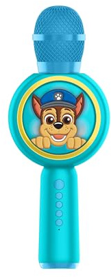 OTL Technologies PAW263 Paw Patrol Popsing LED Light Up Wireless Karaoke Microphone with Voice Changer Mode – Blue