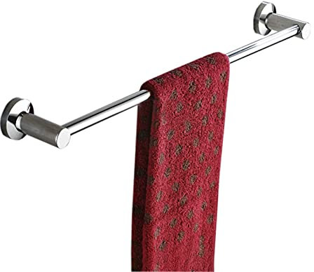An Der Wand Montierter Einzelner Handtuchhalter 40 Cm–100 Cm, Handtuchstange Mit Sus-Poliertem Silber-Finish, Runder Handtuchhalter Für Badezimmer Oder Küche/50 cm/Sier/100Cm