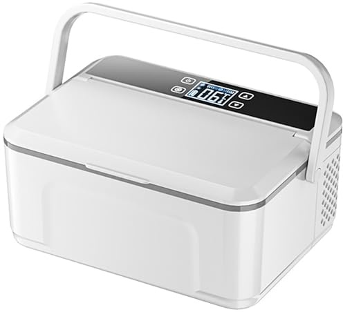 Pfjyc Frigorifero Portatile per Medicinali per Borsa Termica Insulina, Dispositivo di Raffreddamento per Custodie per Insulina a Doppio Strato ad Alta capacità da 2~8 ℃ (Size : 13600mAh Battery x 1)