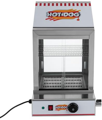 Machine a Hot Dog,1200W Chauffage Électrique Pour Chien Réchauffeur de Nourriture Snack Saucisse Réchauffeur Vapeur 220V,Pour Cantines,Petits Supermarchés