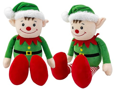 YouXiaor Weihnachtselfen-Plüschtier, Elf Puppe Weihnachtself Weihnachtszubehör Weihnachts Mini Elfen Baby Puppe,Spielzeug für Kinder Weihnachten