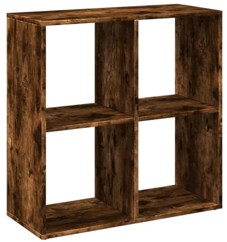 vidaXL Raumteiler-Bücherregal Räuchereiche 69,5x29x69,5 cm