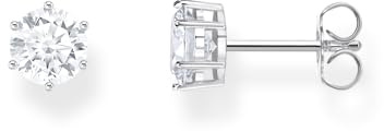 THOMAS SABO Ohrstecker mit weißem Stein im Brillantschliff Recyceltes 925 Silber H2301-051-14