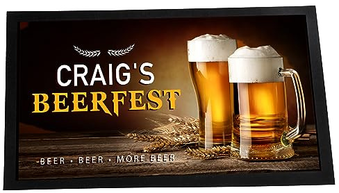 Personalisierte Bierfest-Bar-Läufermatte – Bierfest, Oktoberfest, Hausbar-Zubehör