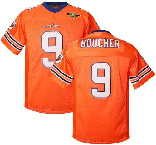 EETUG Youth Bobby Boucher Jersey for Boy's 9 The Waterboy Football Jersey 50th Anniversary 90s Movie Jersey Shirt for Girl's Orange(Large,Youth 9 Orange)