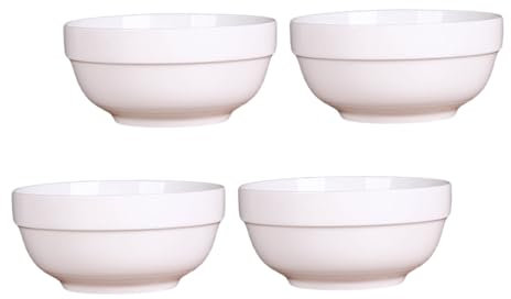 IMIKEYA Elegante Reine Weiße Keramik Schüssel Set Suppe Salat Nudeln Verwenden