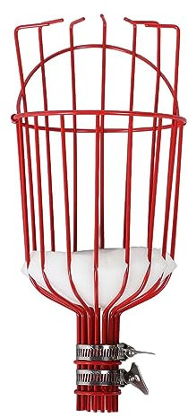 Fruit Picking Tool, Efficient Fruit Picker Basket, Picker Head Basket with Detachable Picking Head, Iron Reliability for Pears for 3 Cm Diameter Pipe for (Red)