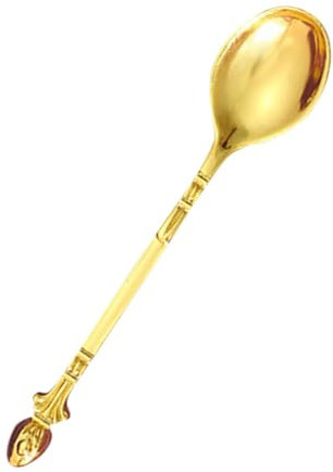 GLSTOY Cucharas De Café Doradas Mini Para Espresso Cucharillas De Inoxidable Utensilios Elegantes Para Café y Postres De Cucharitas y Funcionales